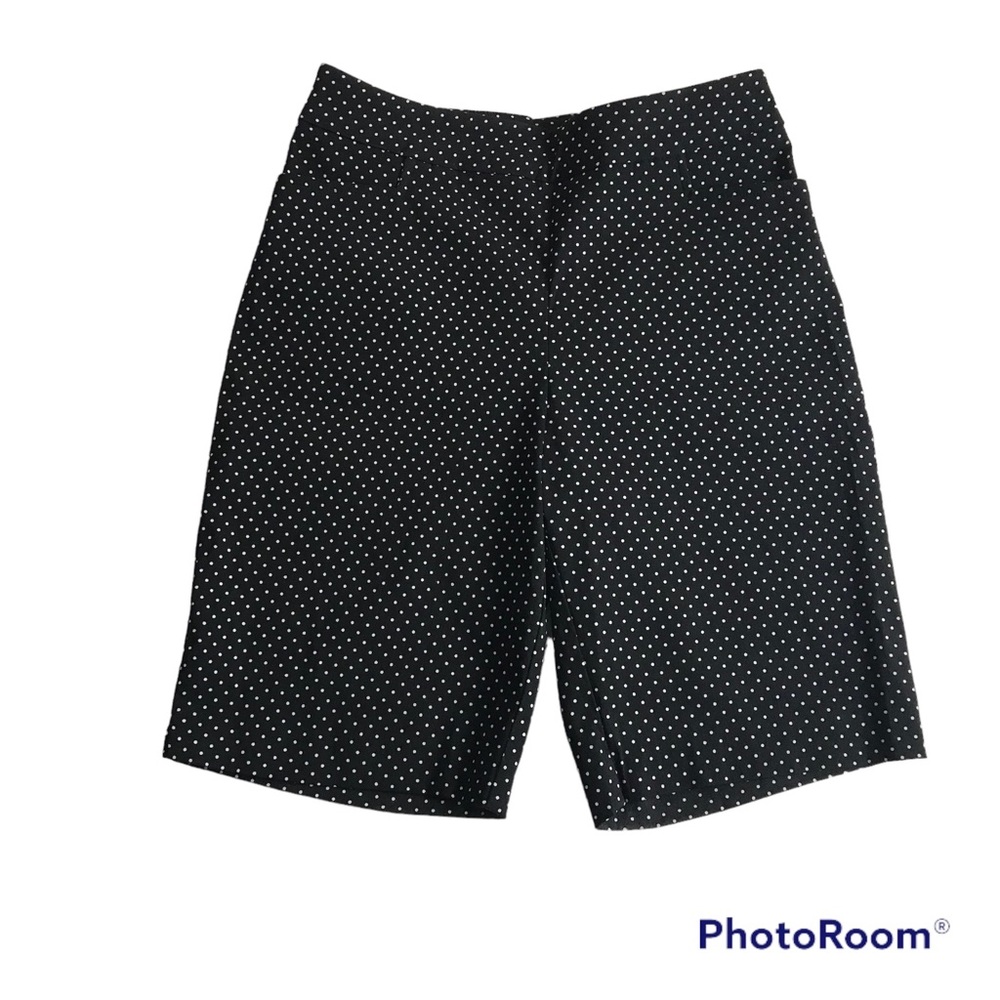 Unbranded Womens bermuda Shorts Mid Rise Pull On strech size S (4-6) polka dots